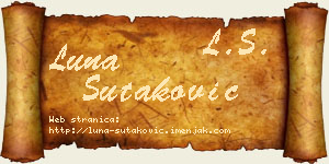 Luna Šutaković vizit kartica